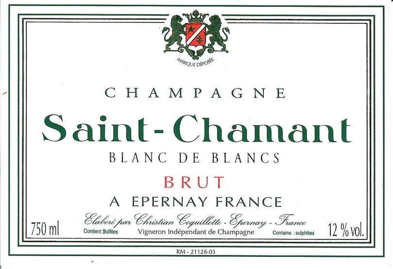 Saint-Chamant Champagne Brut Blanc de Blancs, Liquor Cave