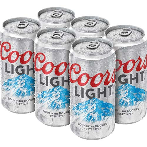 COORS LIGHT 6 PK BOTTLES