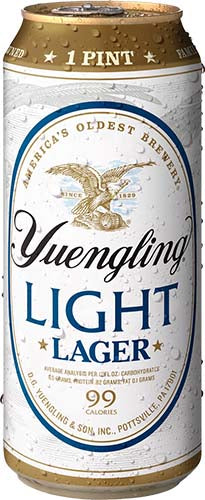 YUENGLING LAGER LIGHT 6 PK 16OZ