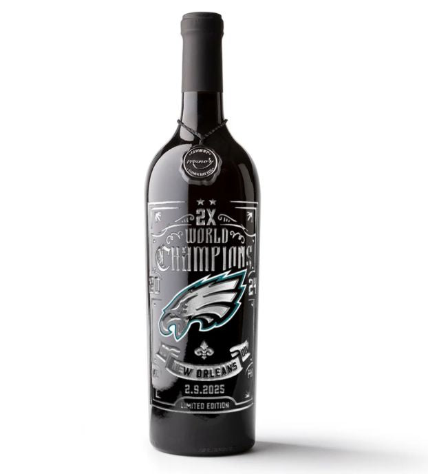 Philly Eagles CHAMPIONS BLACK ETCHED CABERNET SAUVIGNON