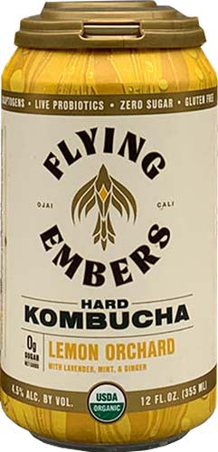 FLYING EMBERS HARD KOMBUCHA LEMON 4PK