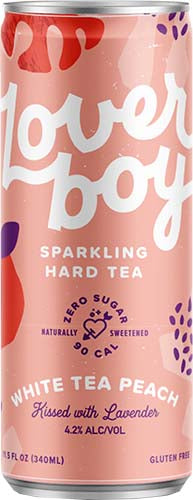 LOVER BOY SPARKLING HARD TEA WHITE PEACH 6PK CAN