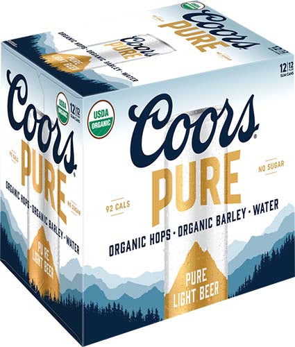 COORS PURE 12 PACK CANS