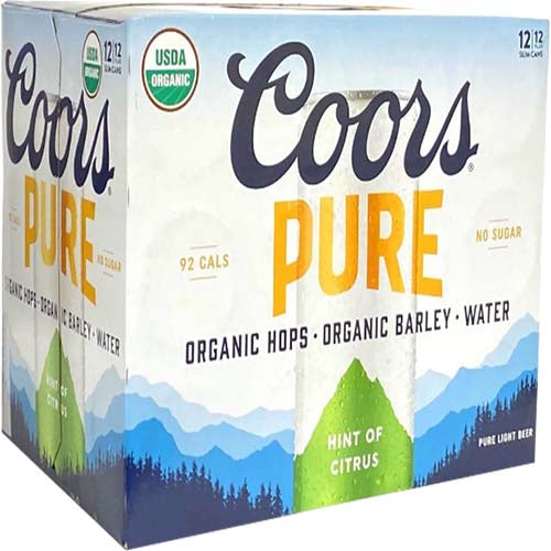 COORS PURE CITRUS 12 PACK CANS