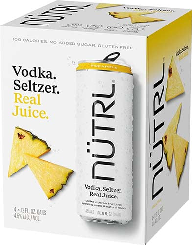 NATURAL PINEAPPLE VODKA SELTZER 4PK