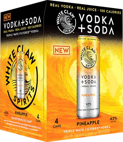 WHITE CLAW PINEAPPLE VODKA SODA 4PK