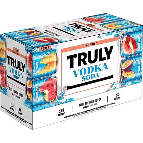 TRULY PARADISE VODKA SODA 8PK
