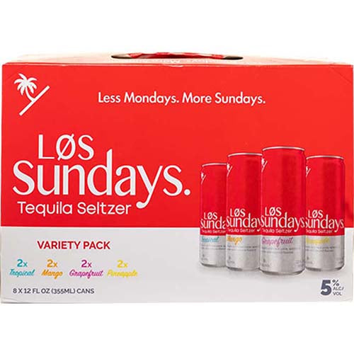 LOS SUNDAYS TEQUILA SELTZER VARITY 8PK