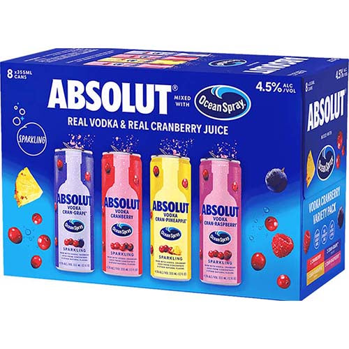 ABSOLUT VARITYPACK OCEANSPRAY 4PK
