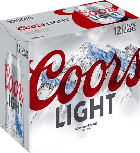 COORS LIGHT 22 OZ 12PK CAN