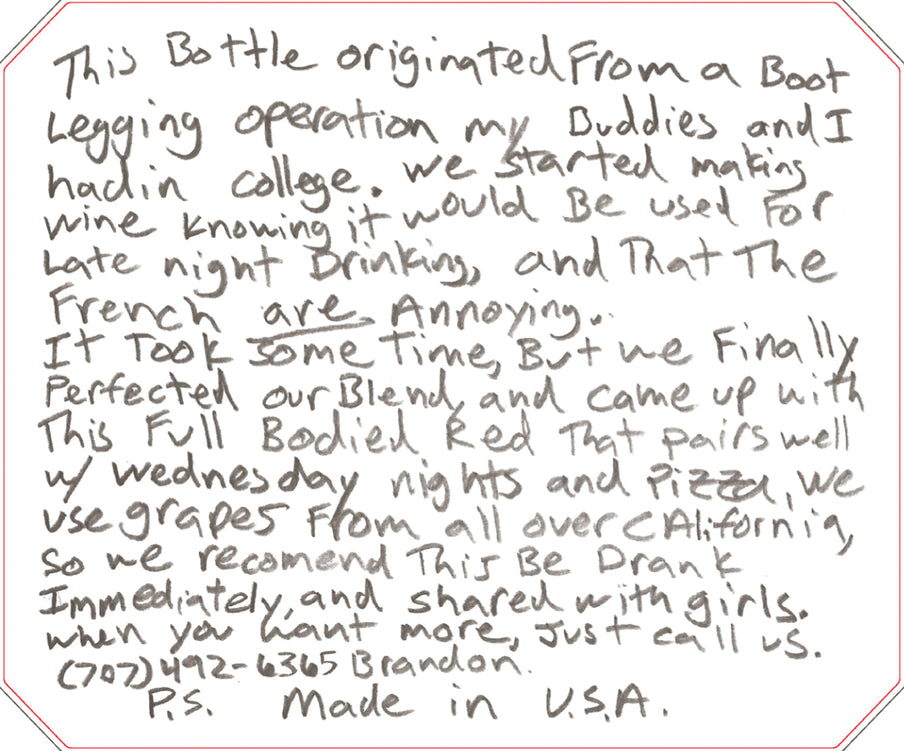 Slo Down Wines Sexual Chocolate, Liquor Cave