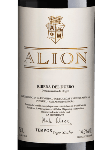 Alion Ribera del Duero Tempranillo 2021