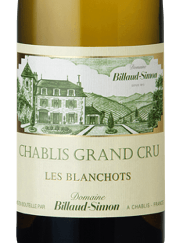 Billaud-Simon 22 Les Blanchots Grand Cru TABLE WHITE