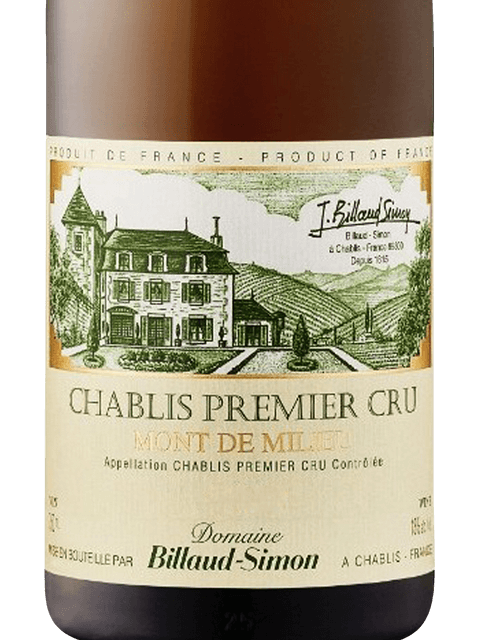 Billaud-Simon 22 Mont de Milieu 1er Cru TABLE WHITE