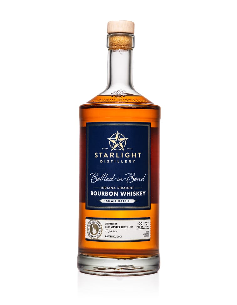 Bourbon Whiskey Bottled In Bond Starlight Distillery