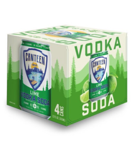 CANTEEN LIME SODA 4 PK CAN