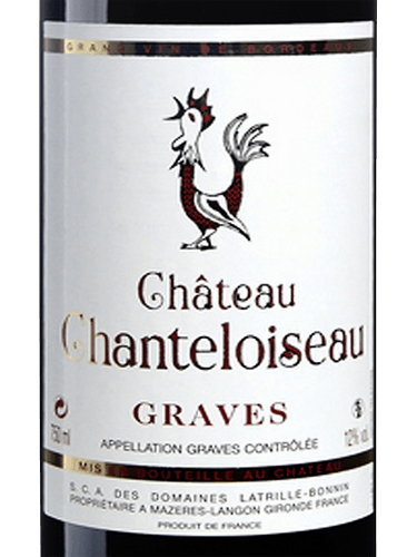 Ch Chanteloiseau Graves Rouge