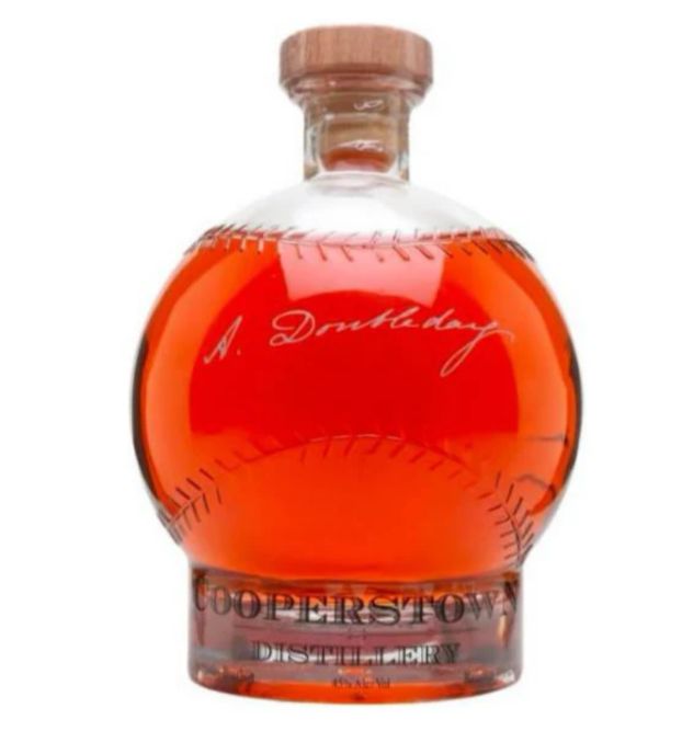 Cooperstown Doubleday Baseball Decanter Whiskey