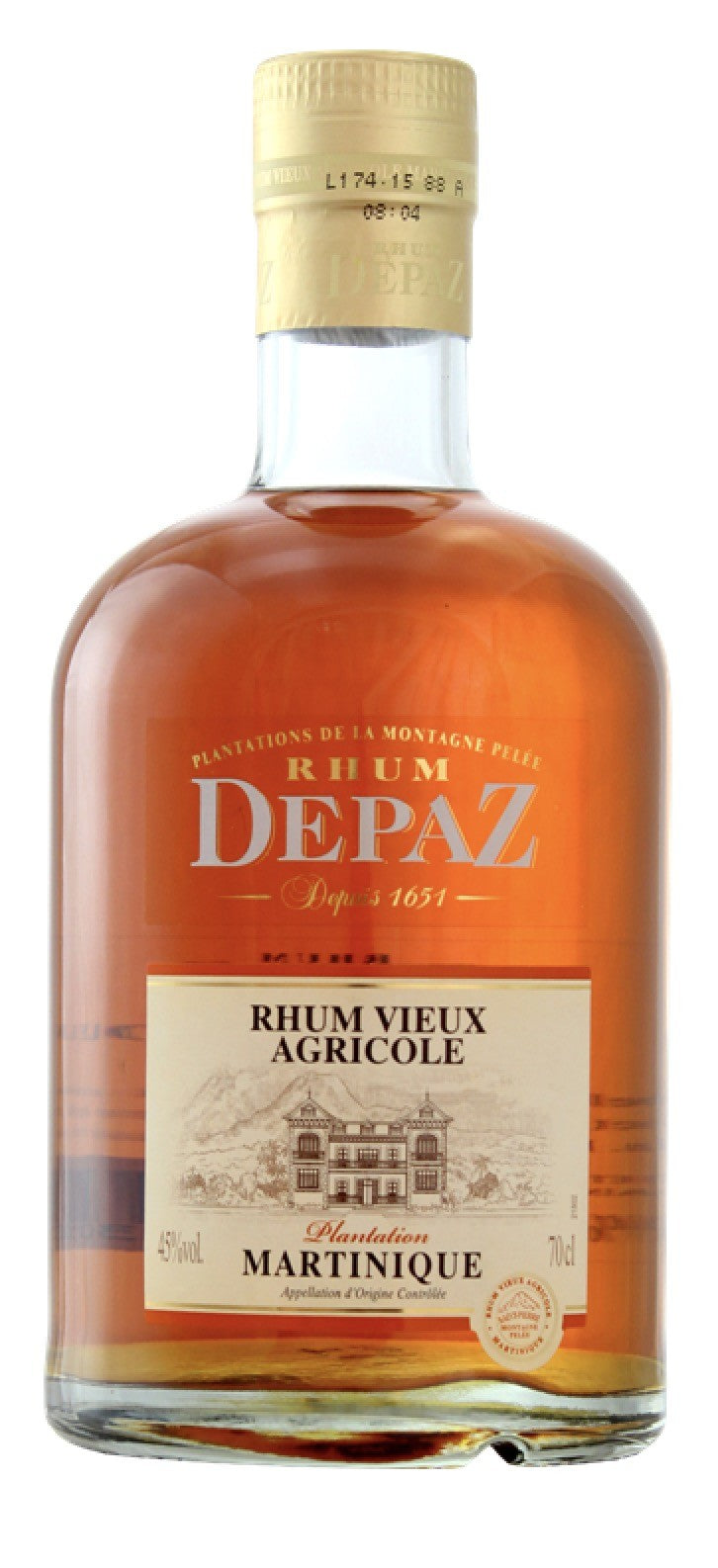 Depaz Rhum Agricole Aoc Martinique Vieux 90 Pf 700Ml