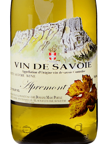 Domaine Marc Portaz 23 Apremont Vin De Savoie TABLE WHITE