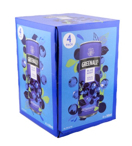 GREENALL’S GIN SODA BLUEBERRY 4PK