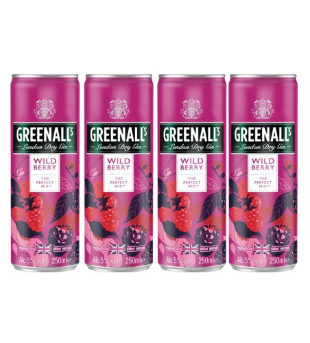 GREENALL’S GIN SODA WILDBERRY 4PK