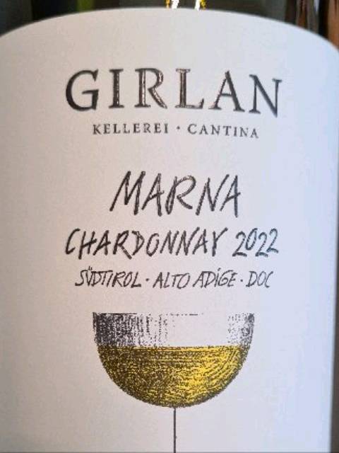 Girlan 750Ml Chard Marna V24