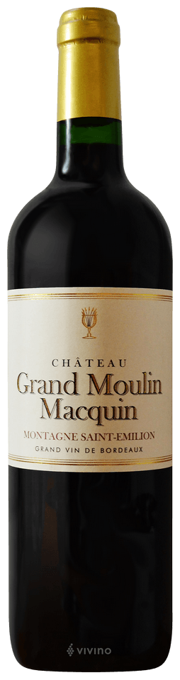 Grand Moulin Macquin Chateau Montagne St Emilion 750Ml