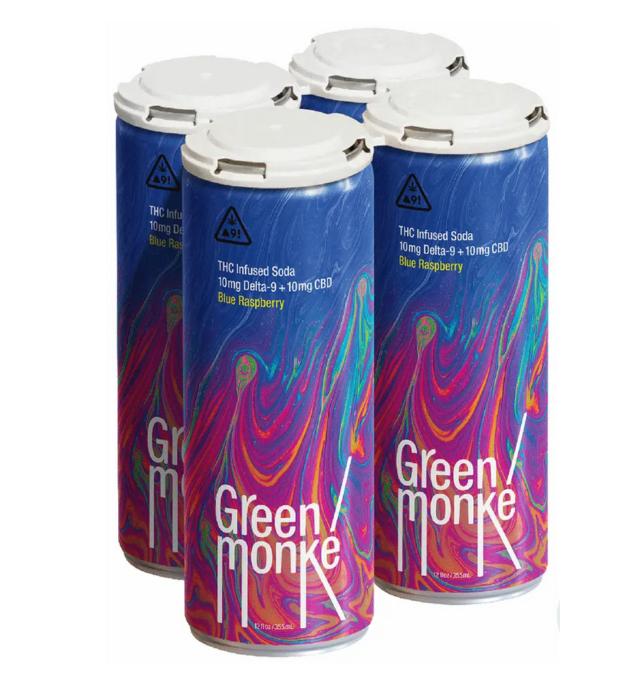 Green Monkie Thc Blue Rasberry 10 Mg