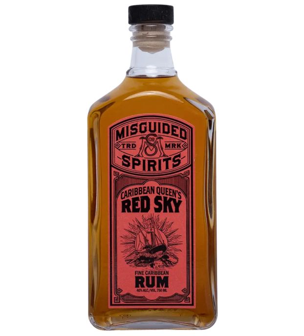 Misguided Caribbean Queens Red Sky Dark Rum 80Pf 750Ml
