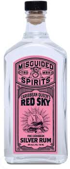 Misguided Caribbean Queens Red Sky Silver Rum 80Pf 750Ml