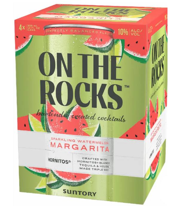 On The Rocks Sparkling Watermelon Margarita 4Pk Cans