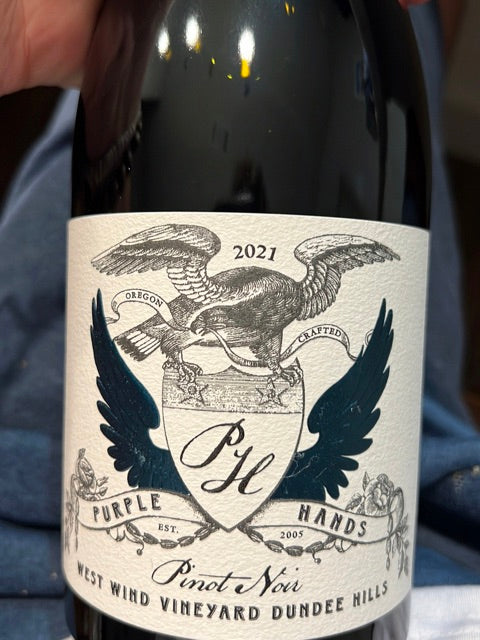 Purple Hands Pinot Noir West Wind Vineyard