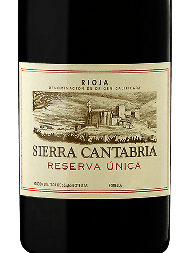 Sierra Cantabria 20 Reserva Unica TABLE RED
