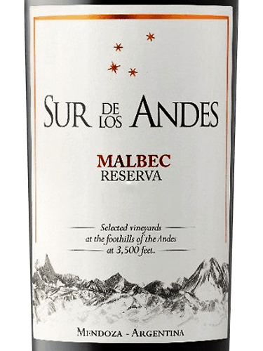 Sur de los Andes Malbec