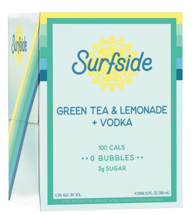 Surfside Vodka+Green Tea & Lemonade 4Pk Cans