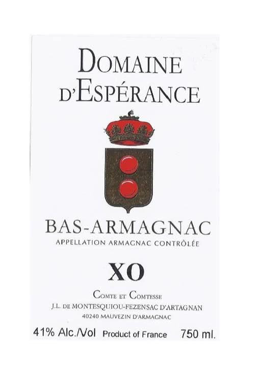 Domaine d'Esperance 10 Year Old XO Bas-Armagnac, Liquor Cave