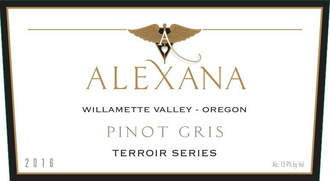 Alexana Winery Terroir Series Pinot Gris Willamette Valley, Liquor Cave