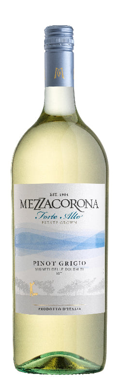 A bottle of Mezzacorona Pinot Grigio Alt Tray 2024 wine.