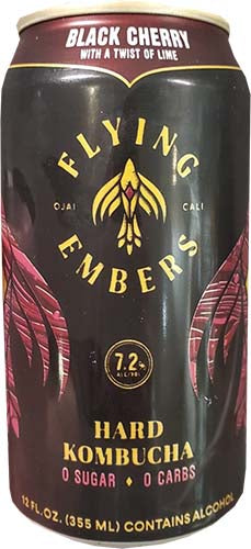 FLYING  EMBERS HARD KOMBUCHA BLK CHERRY 6PK