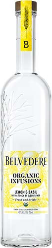 BELVEDERE ORGANIC FUSIONS LEMON & BASIL VODKA