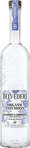 BELVEDERE ORGANIC FUSIONS BLUEBERRY & LEMON GRASS VODKA