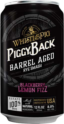 WHISTLEPIG PIGGYBACK BARRELL AGED BLKBERRY LEMON 4 PACK