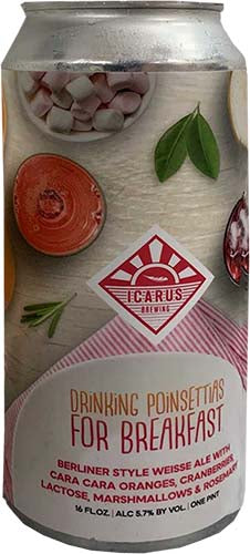 ICARUS BREWING DRINKING POINSETTIAS FOR BRAKFAST