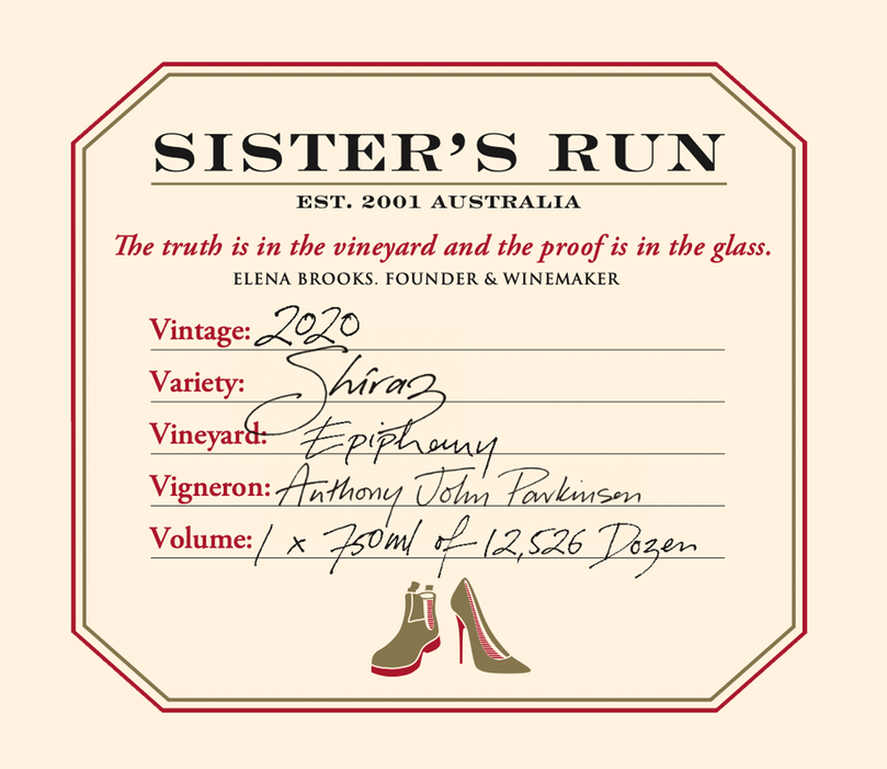 Sister's Run Shiraz Epiphany McLaren Vale, Liquor Cave