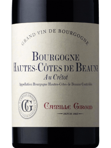 Camille Giroud 20 Hautes Cotes De Beaune Au Cretot Rouge TABLE RED
