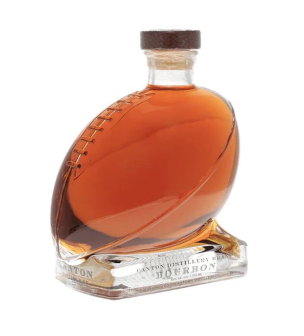 Cooperstown Canton Football Decanter Bourbon Whiskey