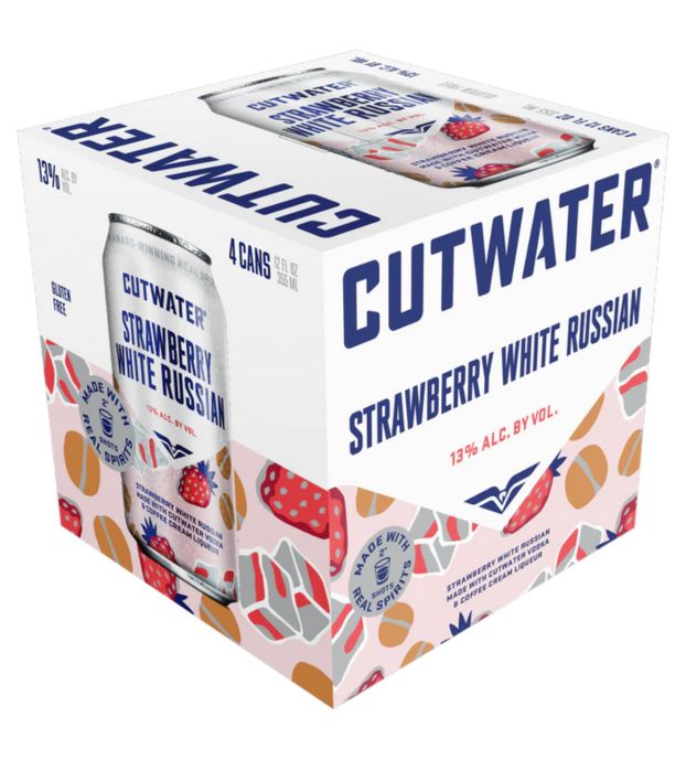 Cutwater Strawberry White Russian 4Pk Cans