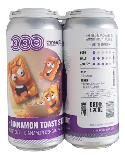 THREE 3’S CINNAMON TOAST STOUT 4PK
