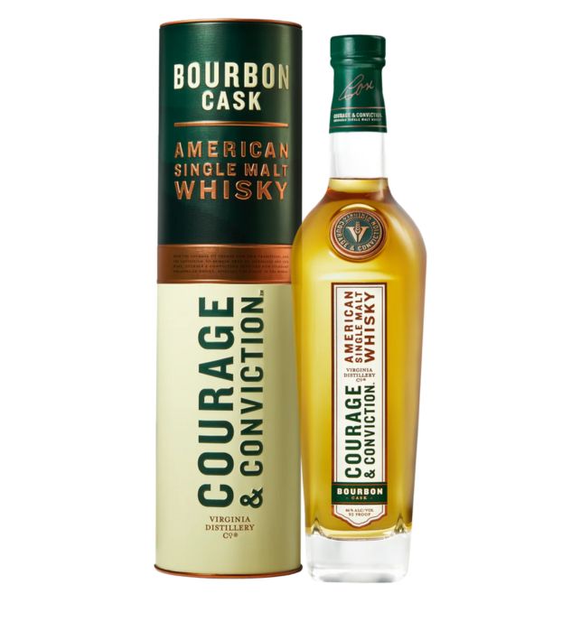 Virginia Dist Singl Malt Courage Conv Bourbon Cask  92Pf 750Ml